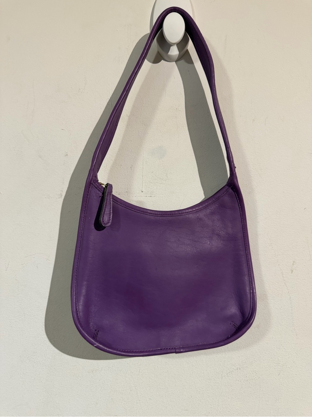 Coach ergo vintage Purple Leather Shoulder Bag RARE - Picture 5 of 10